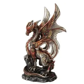 10" Steampunk Dragon Statue