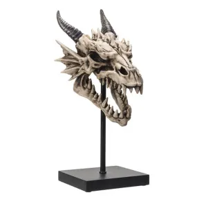 12.5" Dragon Skull on Stand Statue