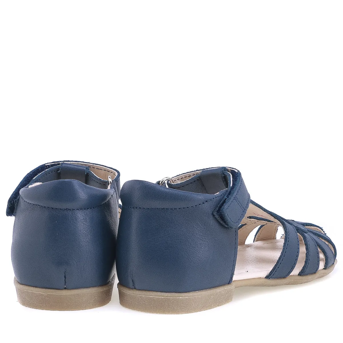 (2635-14) Emel navy Blue closed sandal