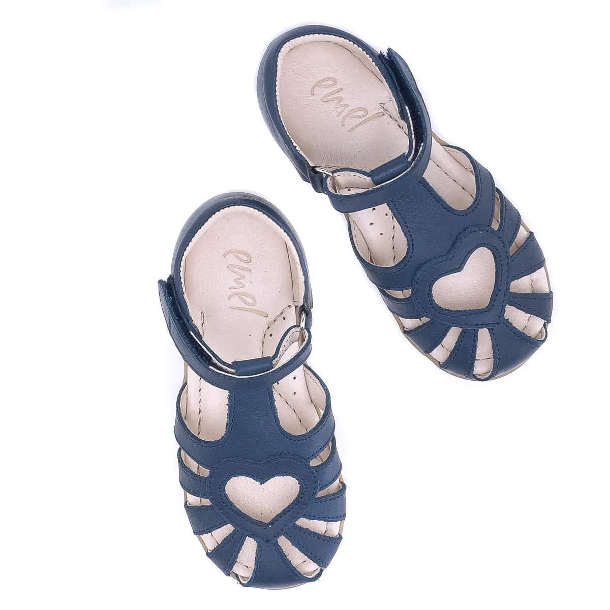 (2635-14) Emel navy Blue closed sandal