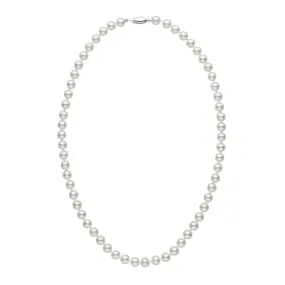 6.5-7.0 mm 18 Inch AA  White Akoya Pearl Necklace