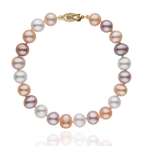 7.5-8.0 mm Multicolor Freshwater AA  Pearl Bracelet