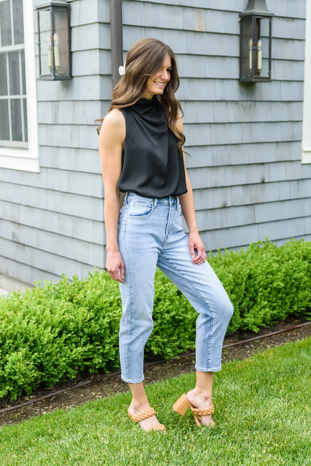 A-Game Mom Fit Jeans Robots23