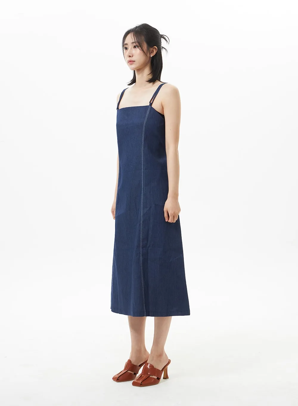 A-Line Denim Maxi Dress OA320