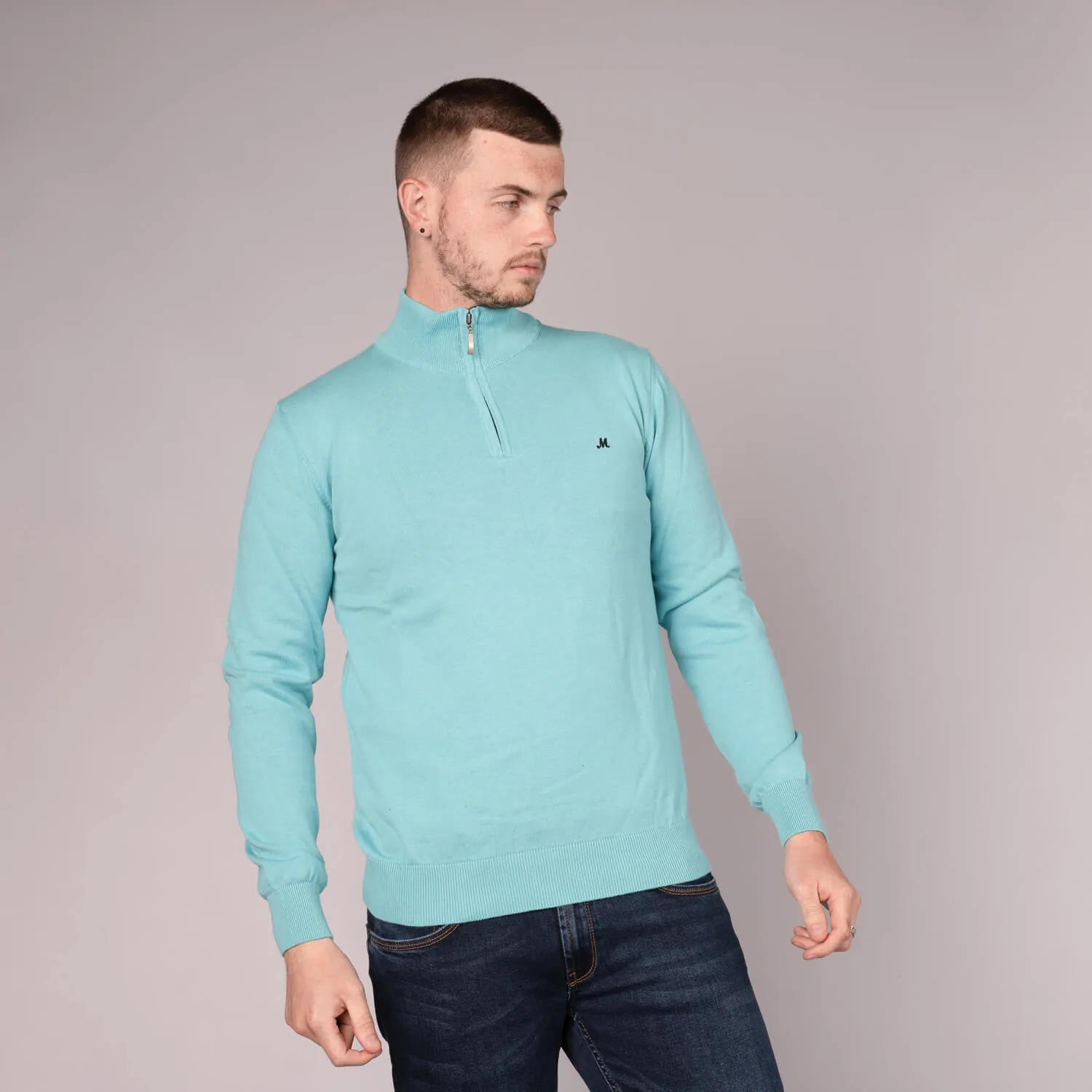 Altis 1/4 Zip Knit - Blue