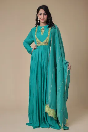 Anarkali Georgette Gown with Embroidered work