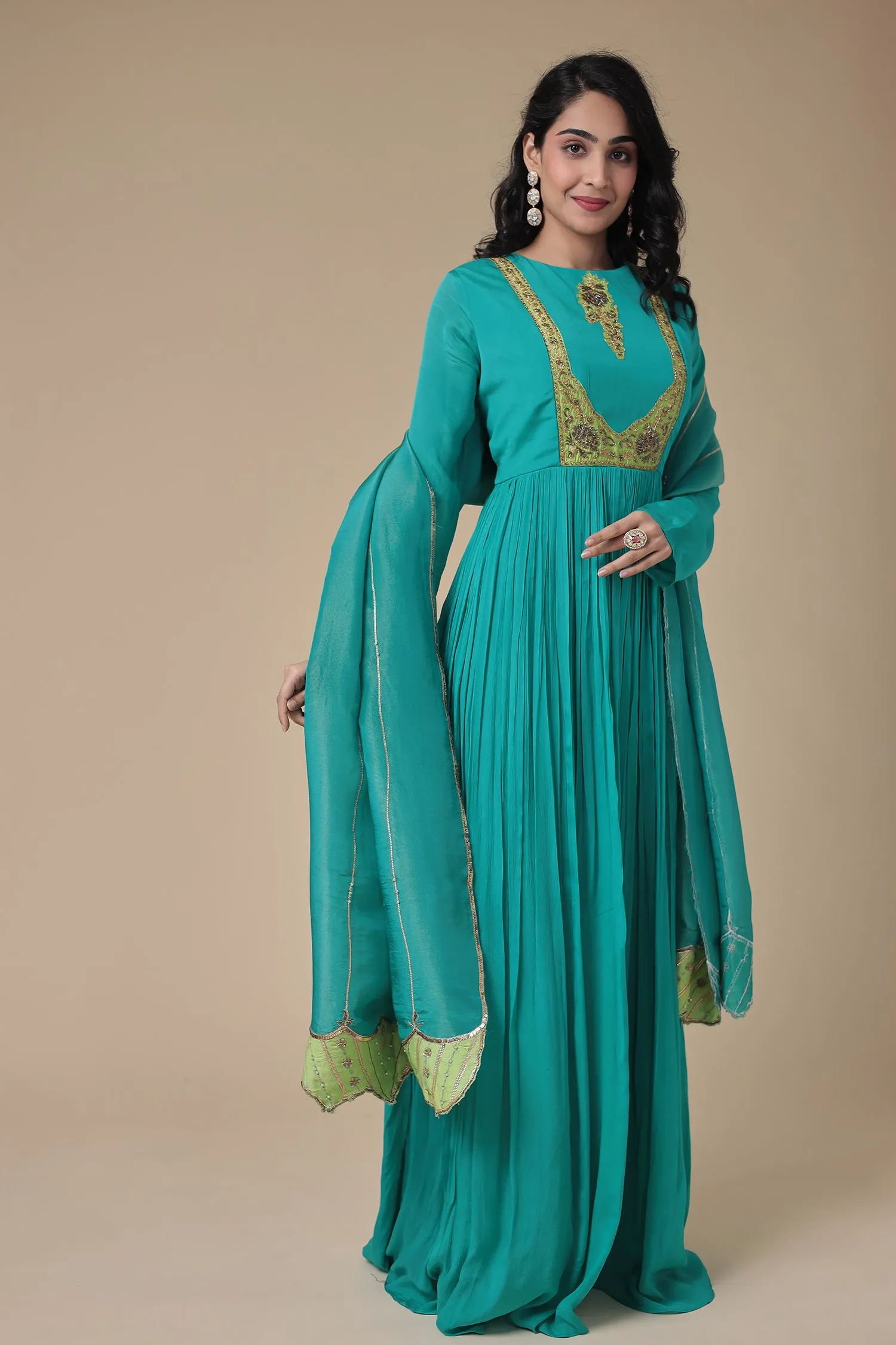 Anarkali Georgette Gown with Embroidered work