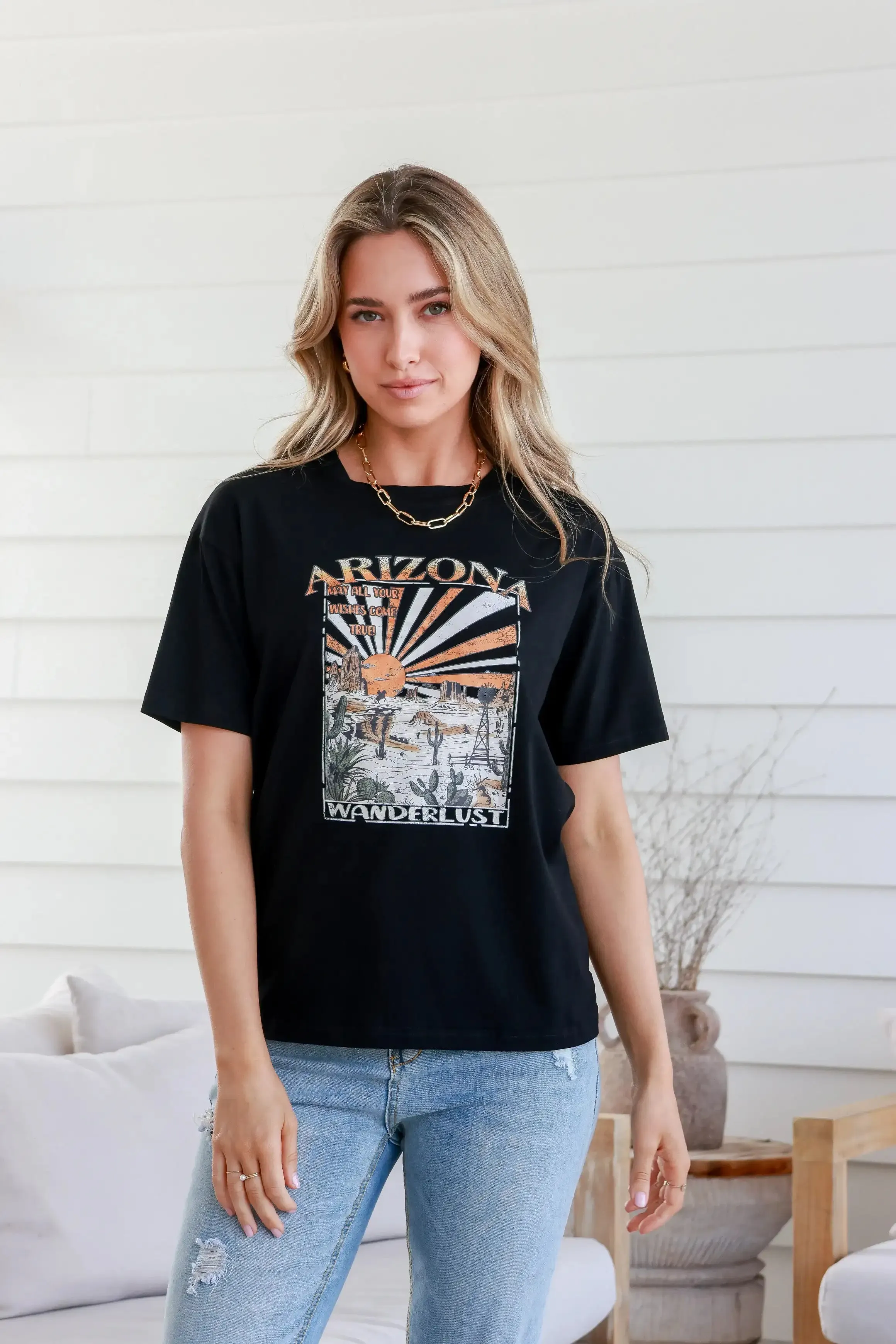 Arizona Wanderlust Black Band Tee