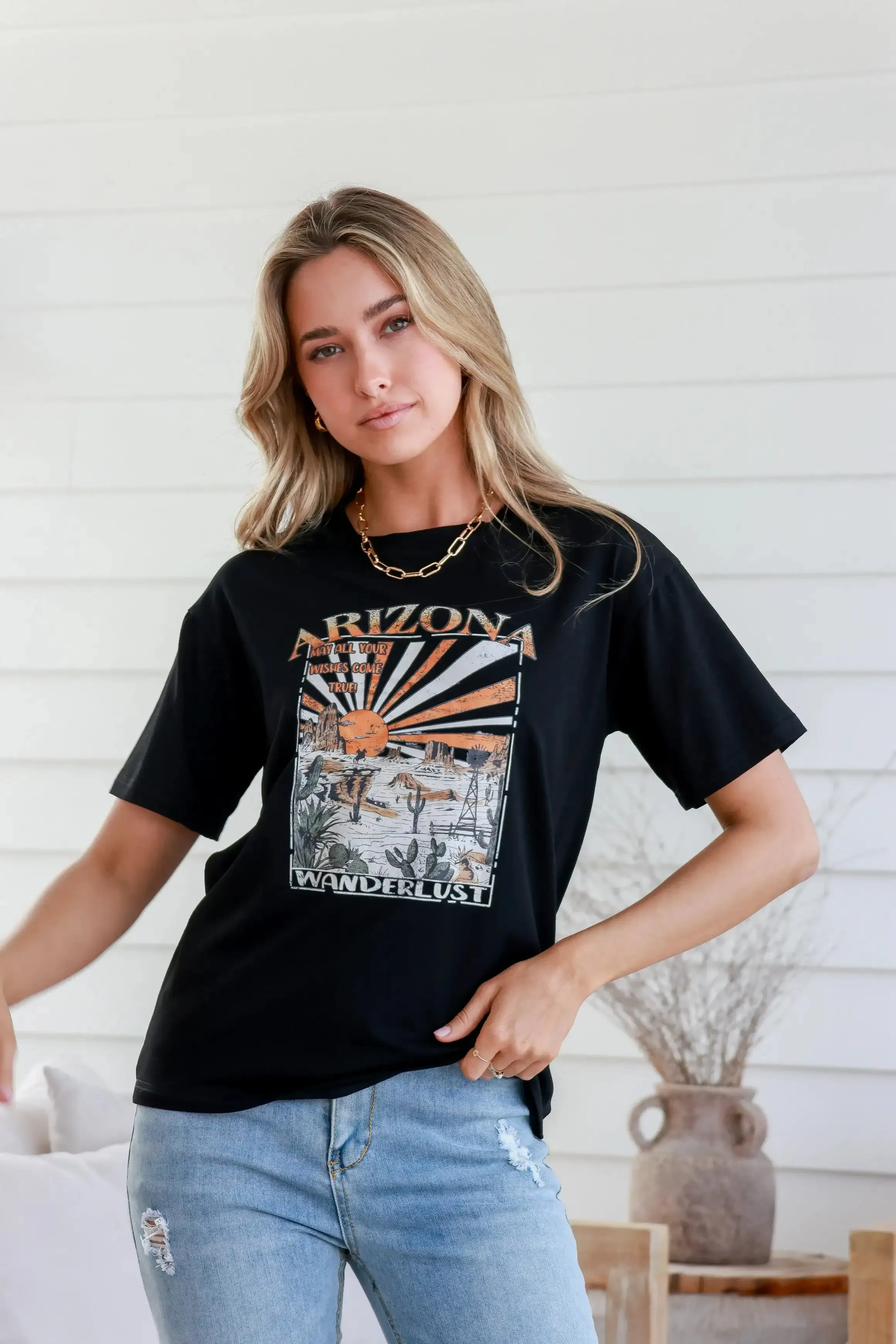 Arizona Wanderlust Black Band Tee