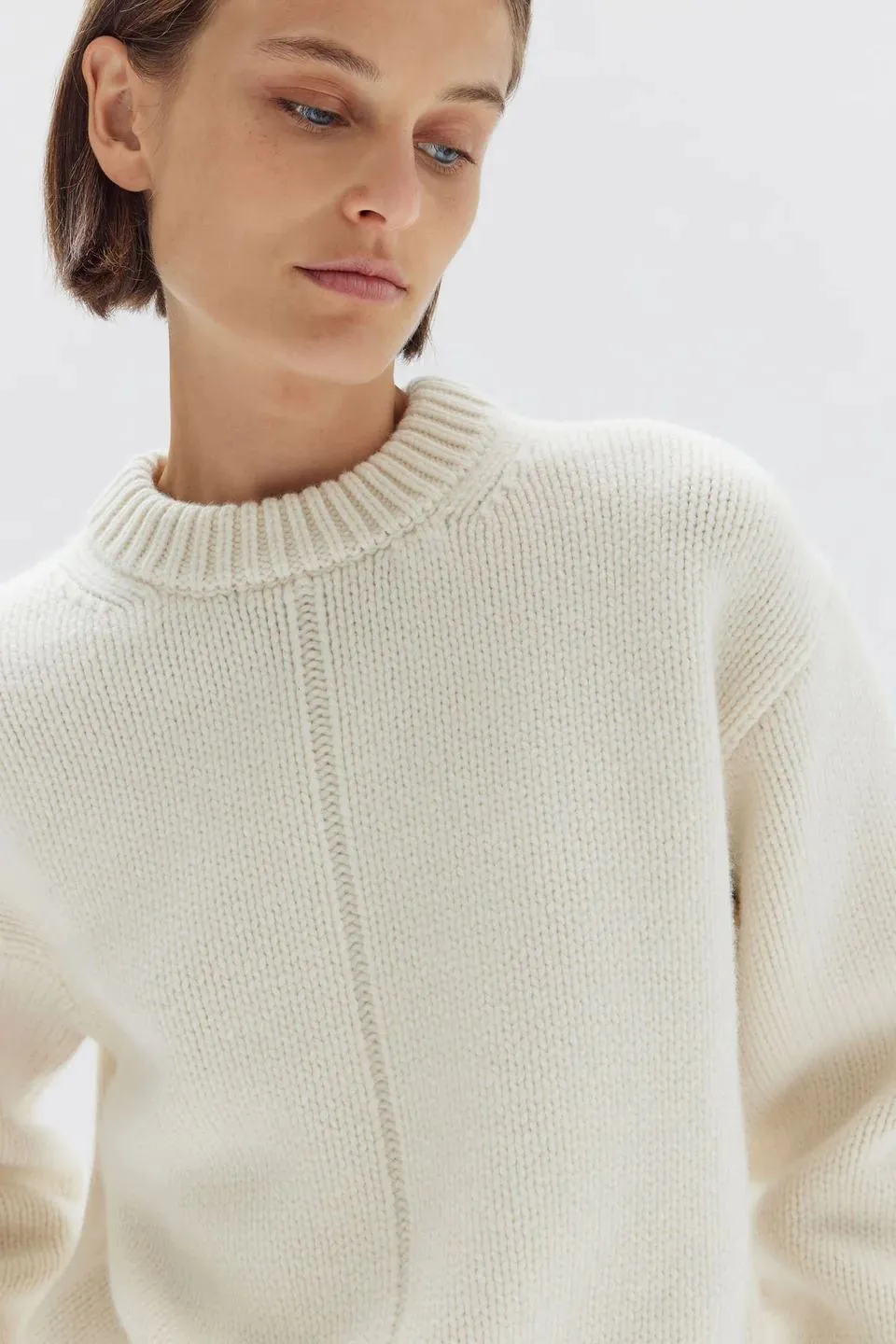 Assembly Label Skye Heavy Knit Long Sleeve Jumper - Cream