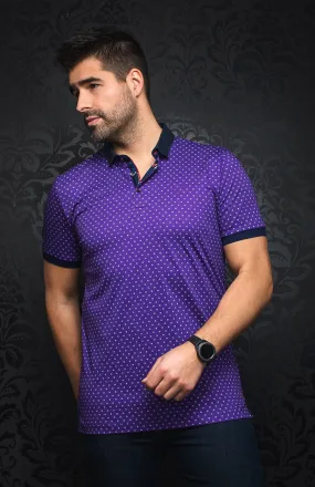 Au Noir Stretch Short-Sleeve Polos | Herold Purple