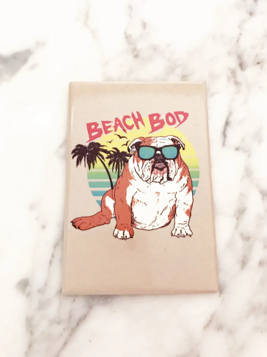 Beach Bod Bulldog Magnet