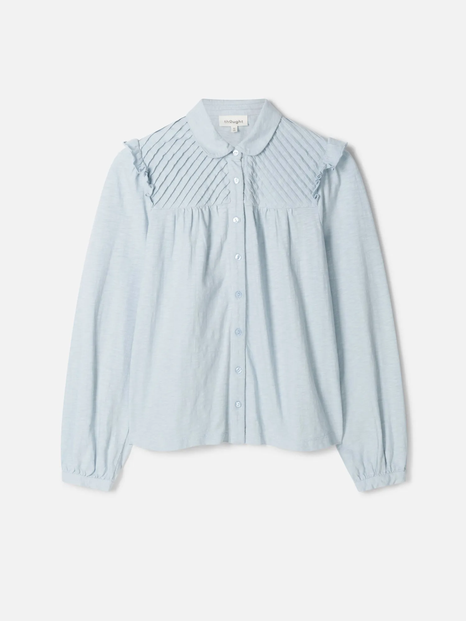 Beca Fairtrade Organic Cotton Pin Tuck Shirt - Chambray Blue