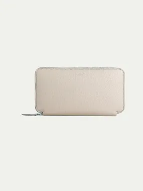 Beige Zipper Wallet