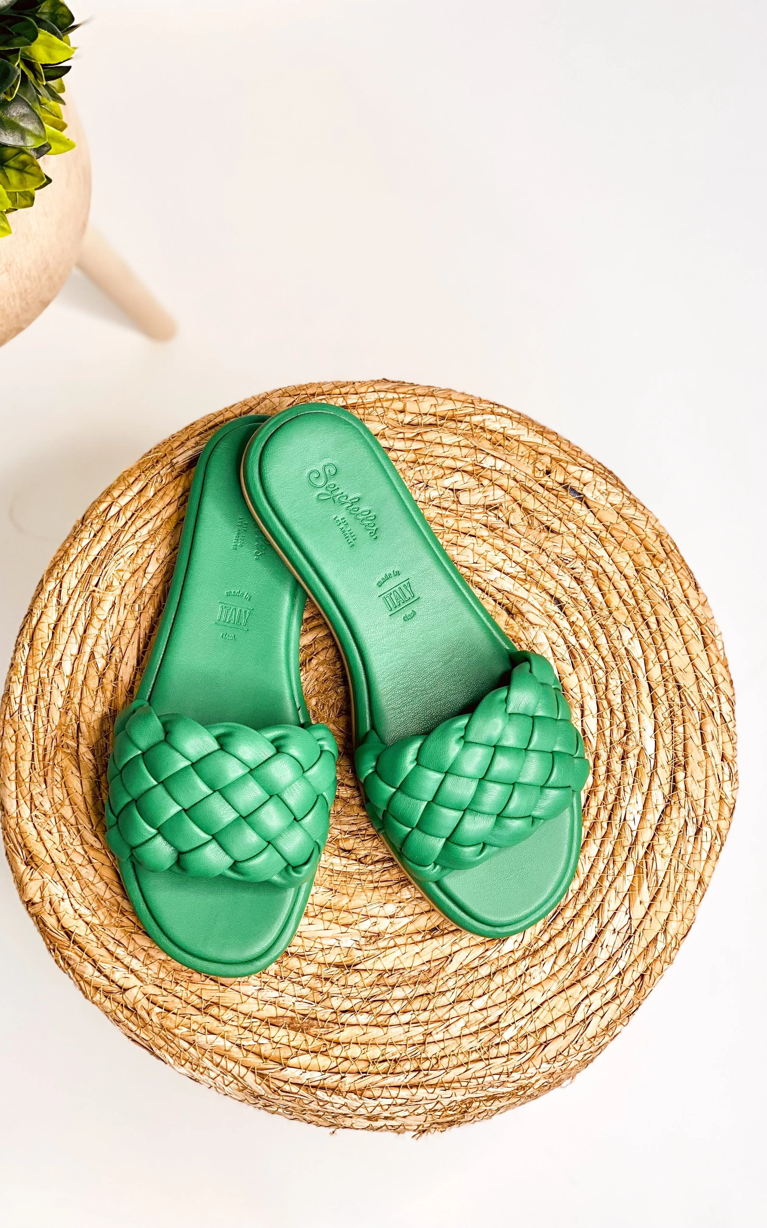 Bellissima Slides in Green