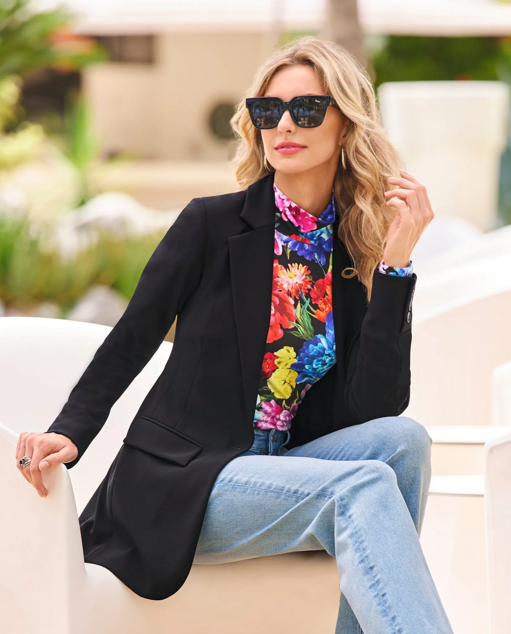 Beyond Travel Classic Boyfriend Blazer Jet Black