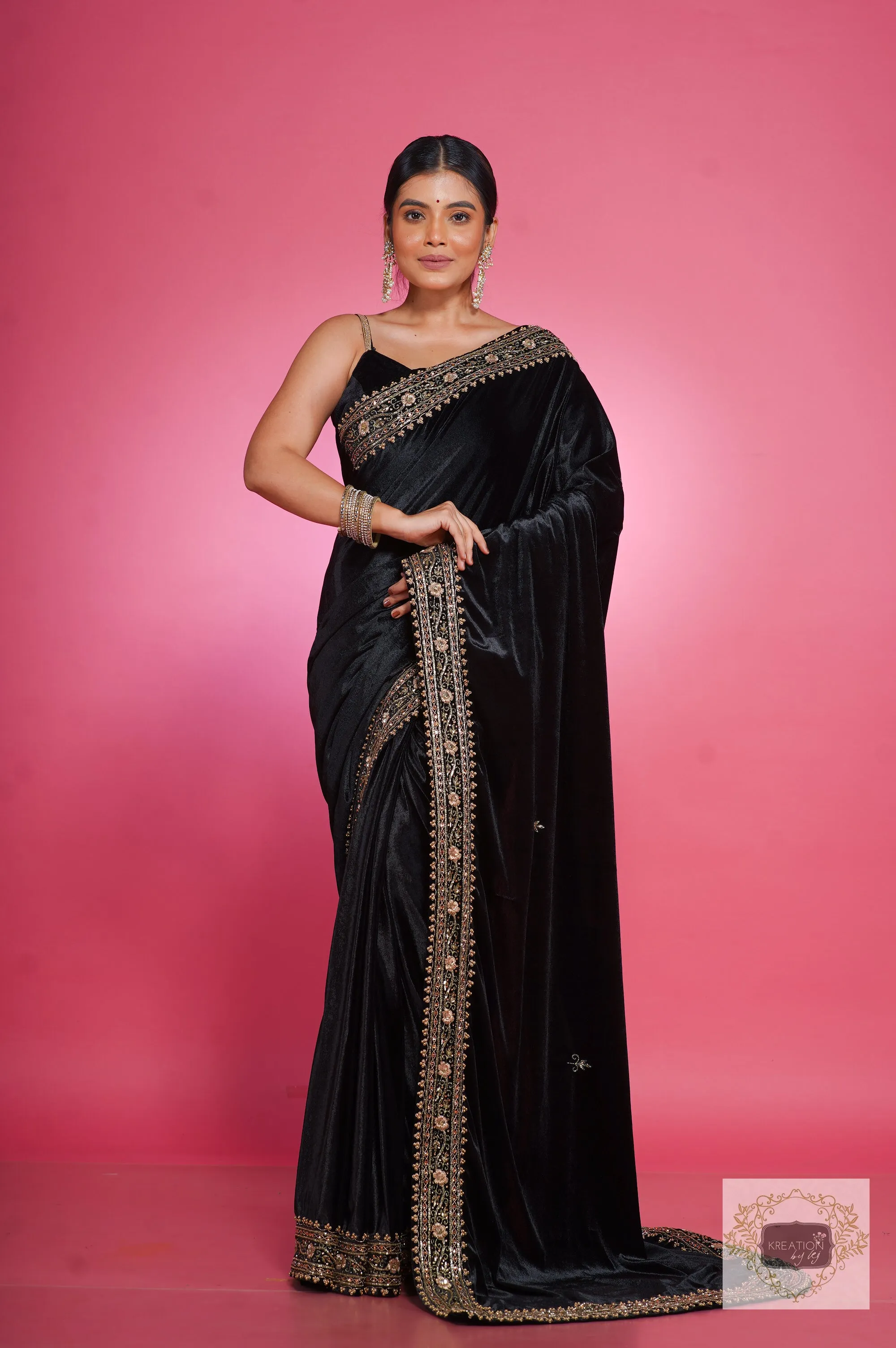 Black Velvet Zarina Saree