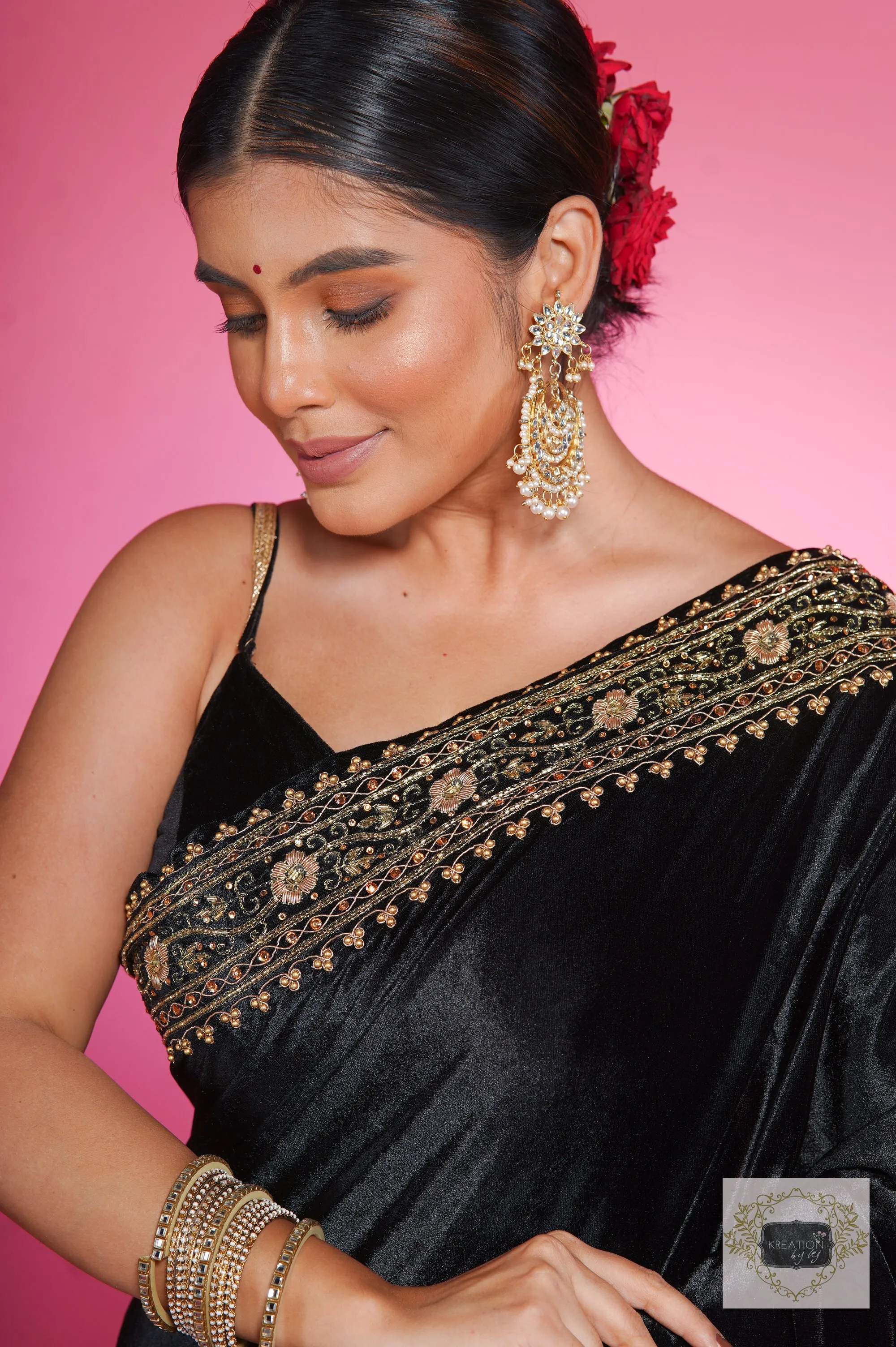 Black Velvet Zarina Saree