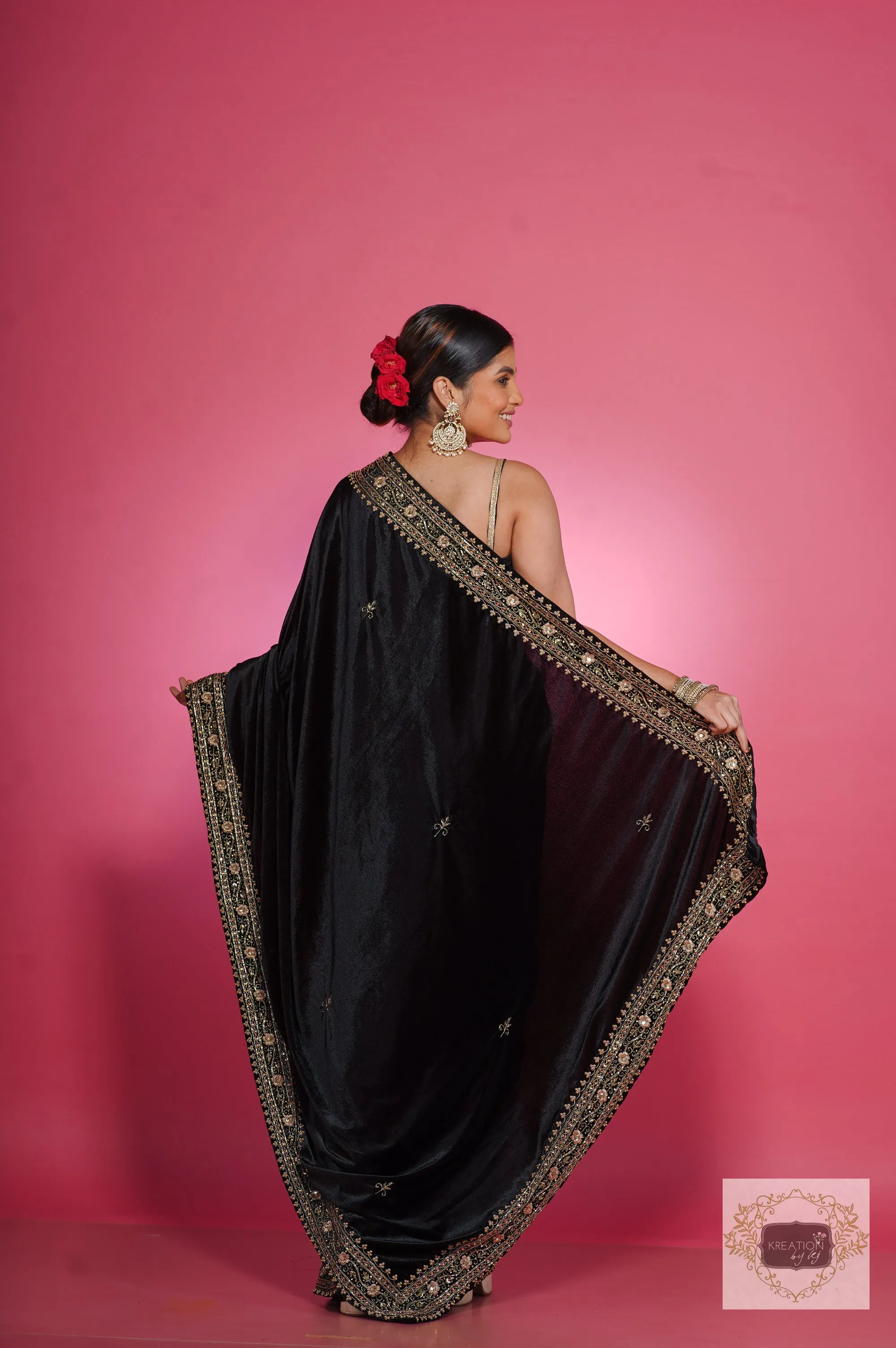 Black Velvet Zarina Saree