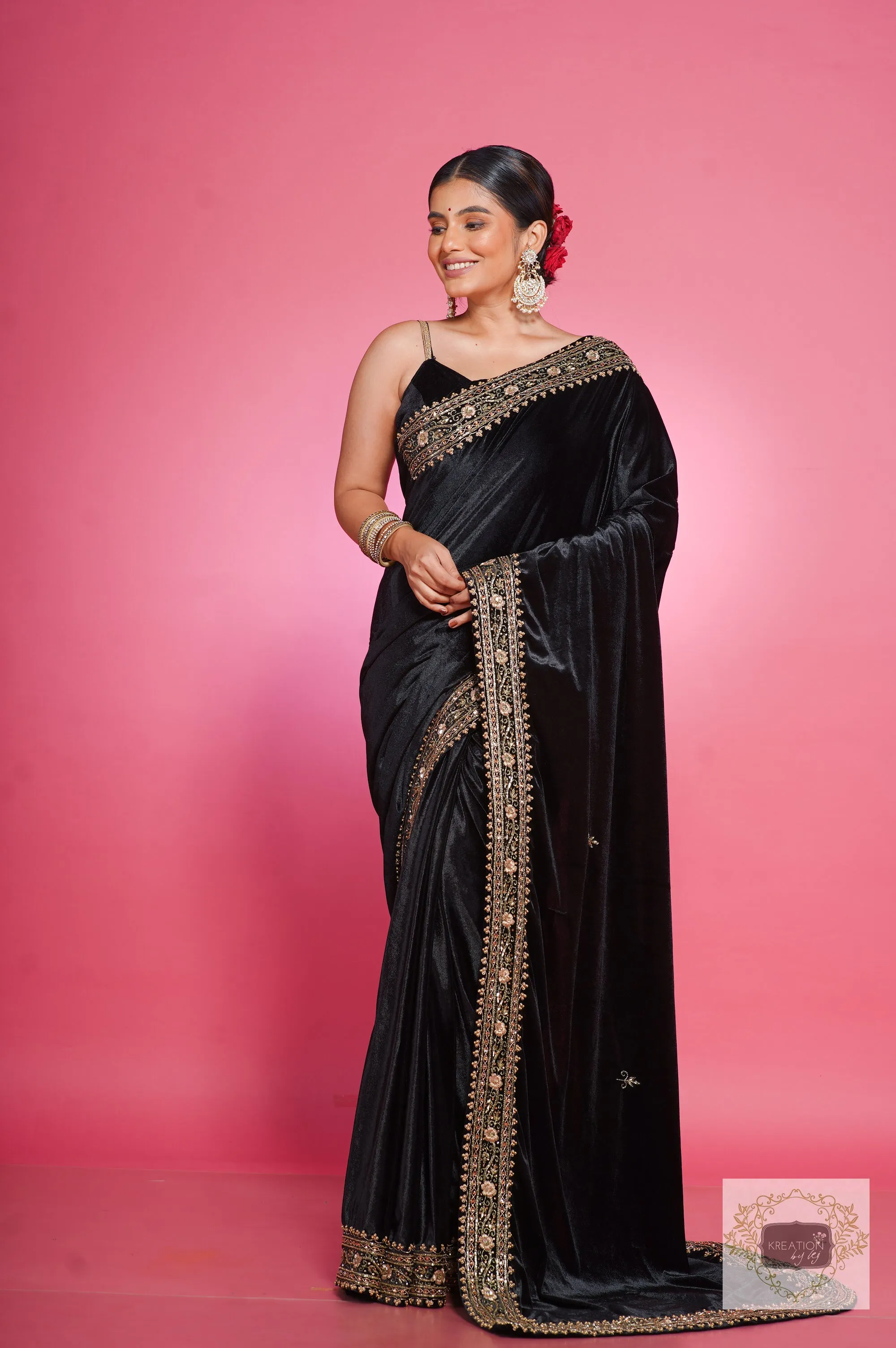 Black Velvet Zarina Saree