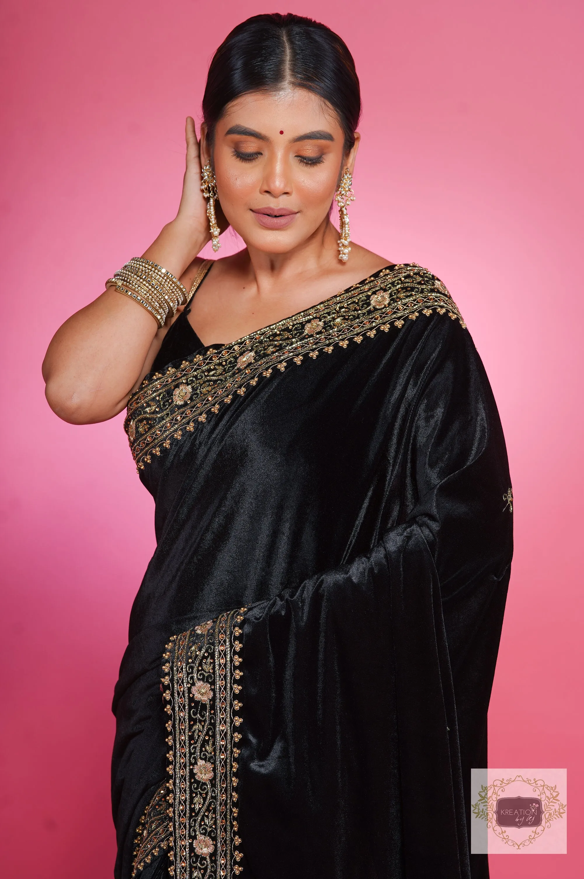 Black Velvet Zarina Saree