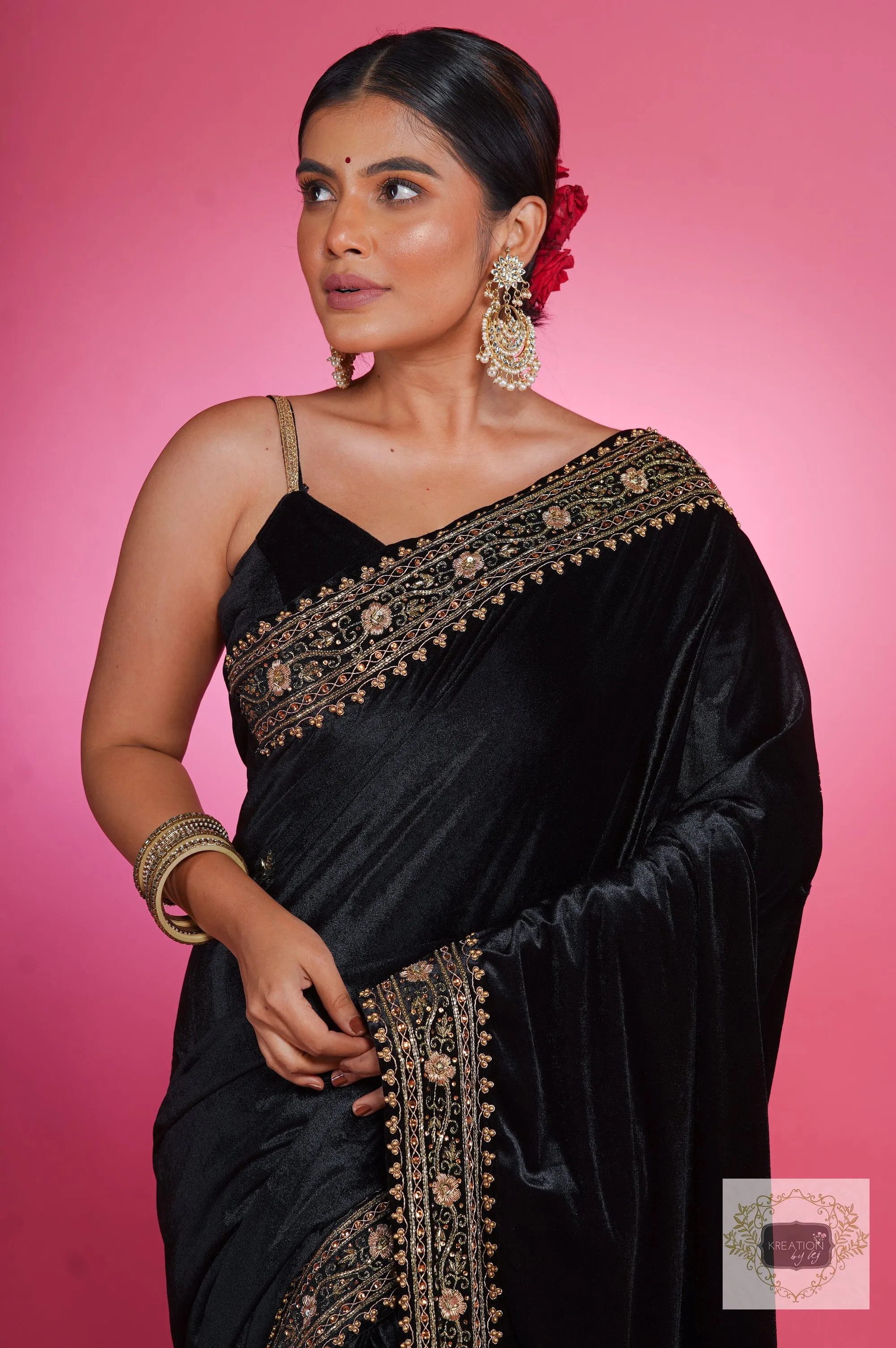 Black Velvet Zarina Saree