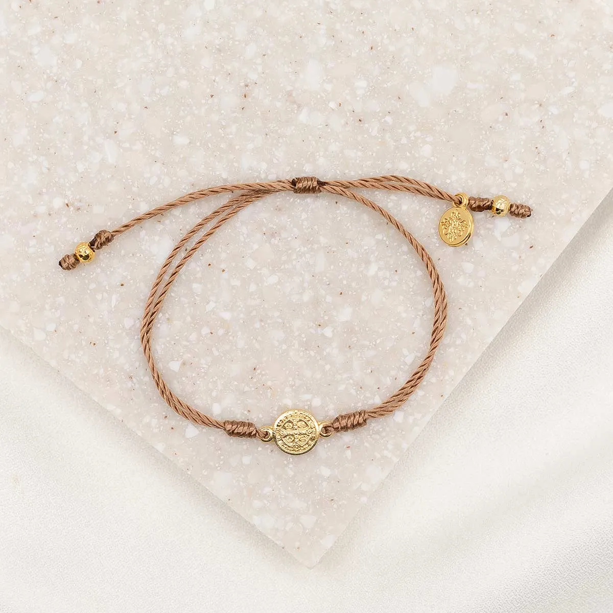 Breathe Blessing Bracelet in Taupe & Gold