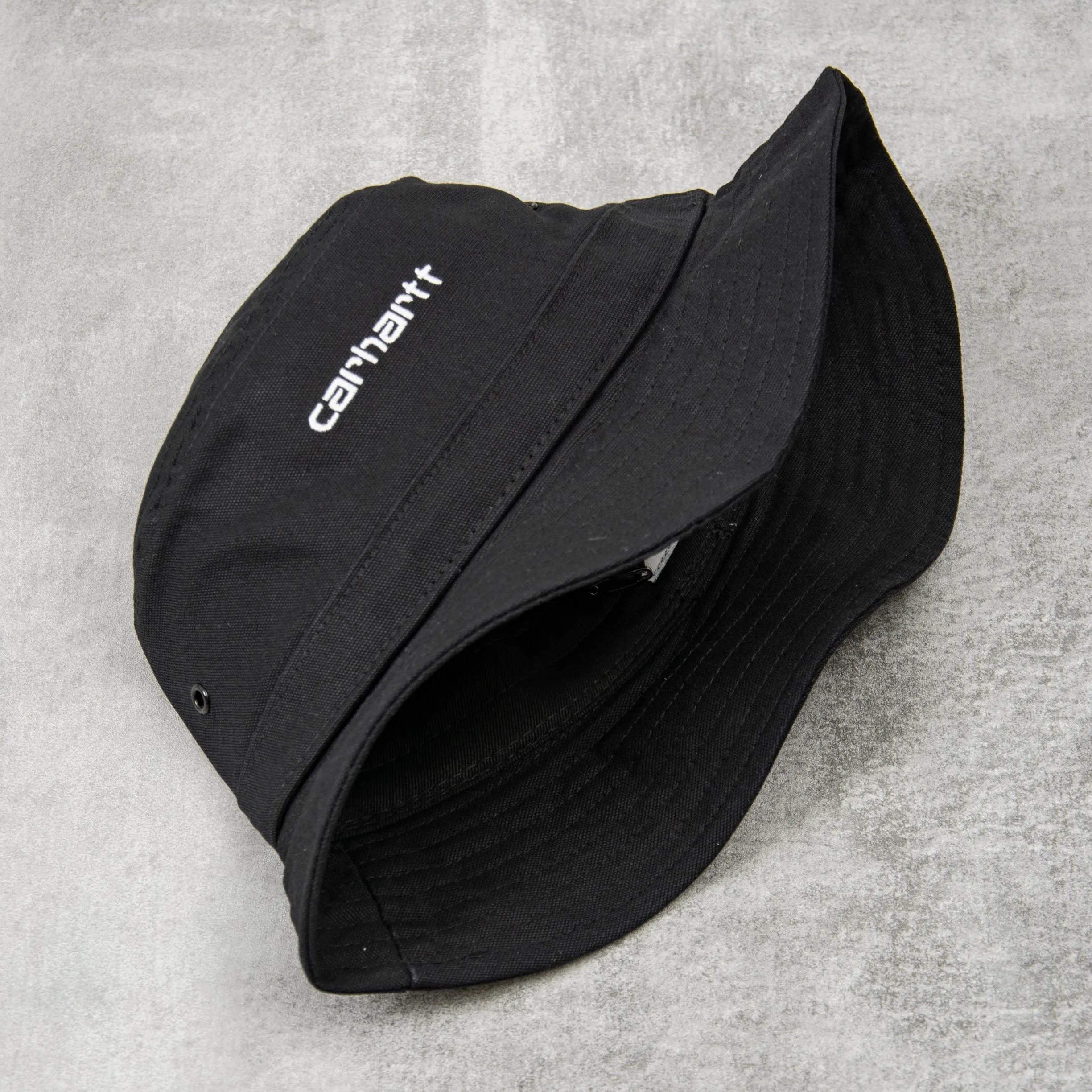 Carhartt WIP Script Bucket Hat - Black / White