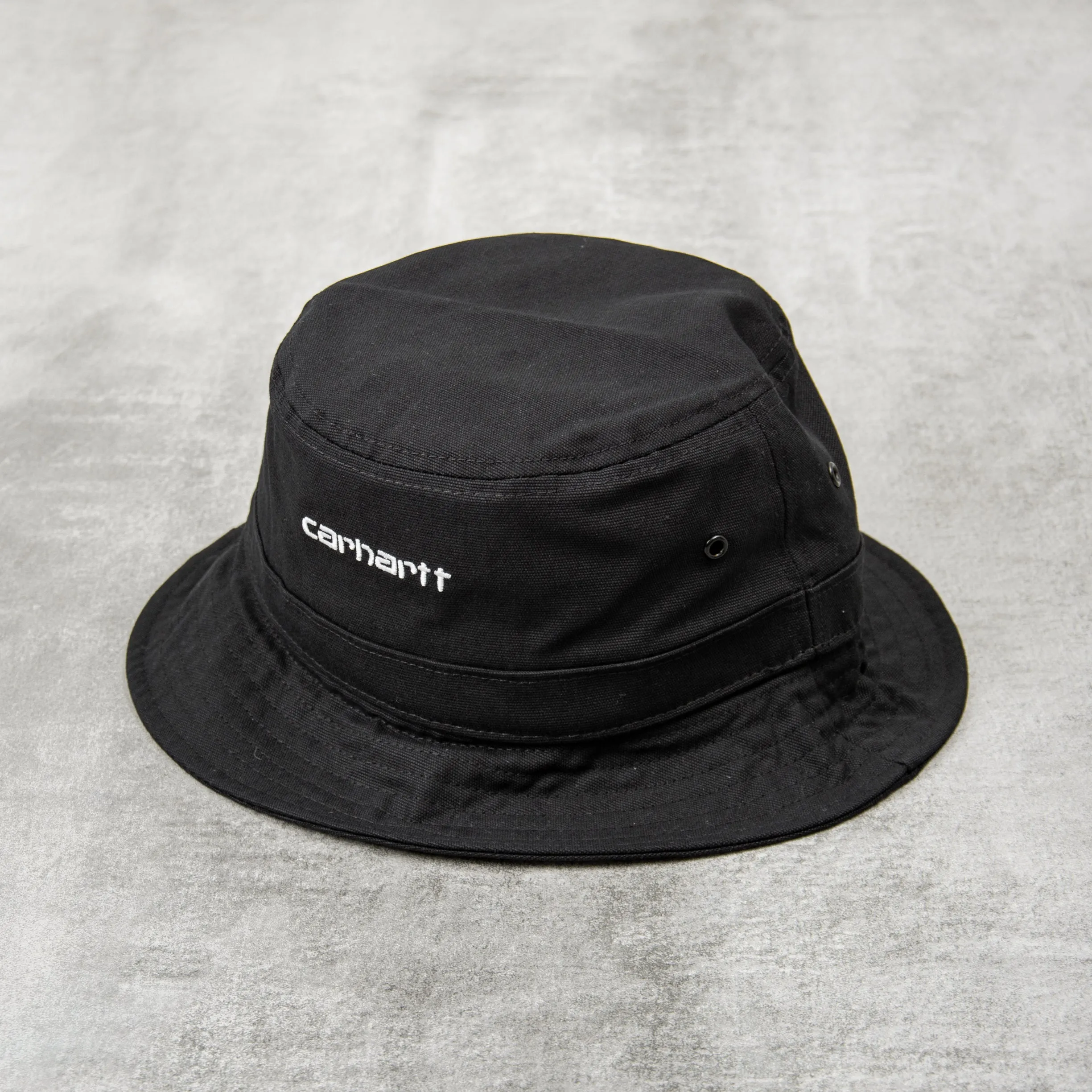 Carhartt WIP Script Bucket Hat - Black / White