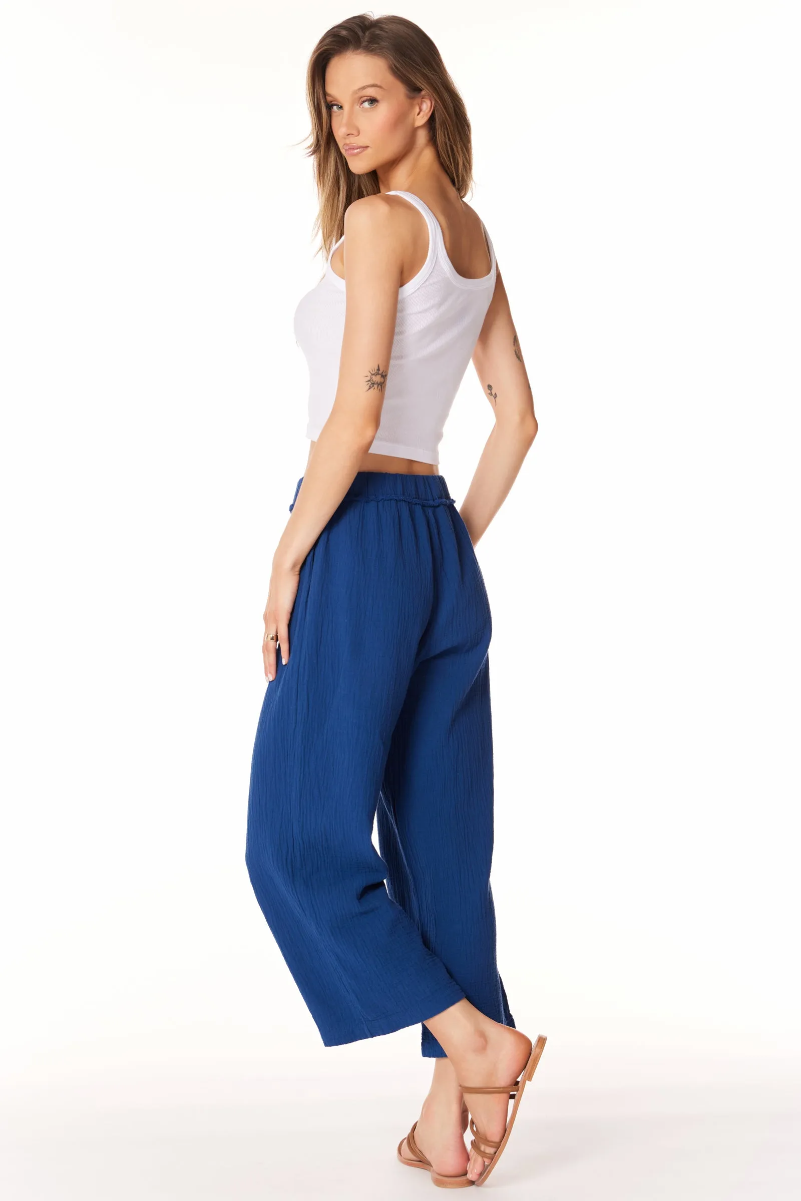 CROPPED WIDE LEG PANT