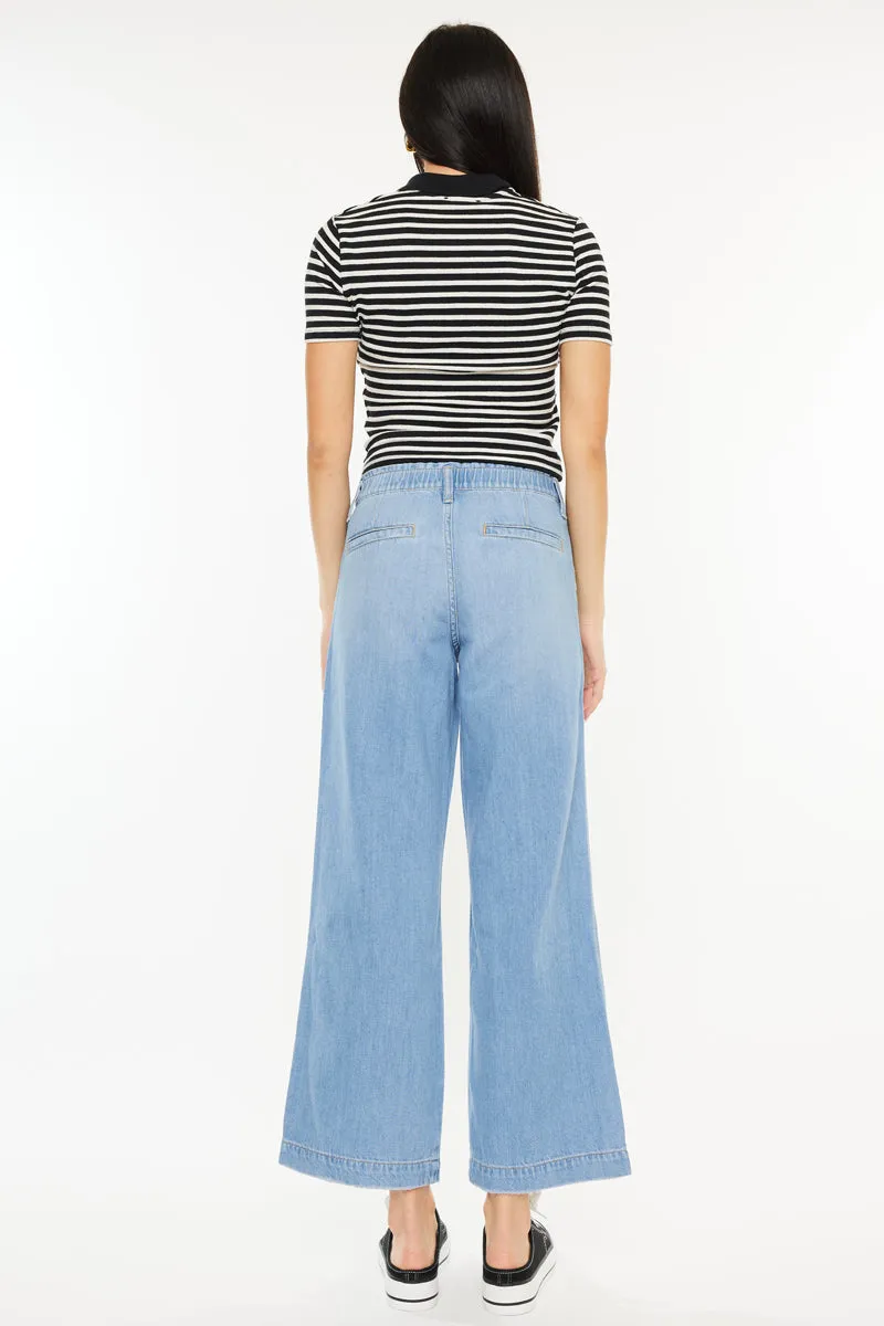 Delilah Mid Rise Wide Leg Jeans