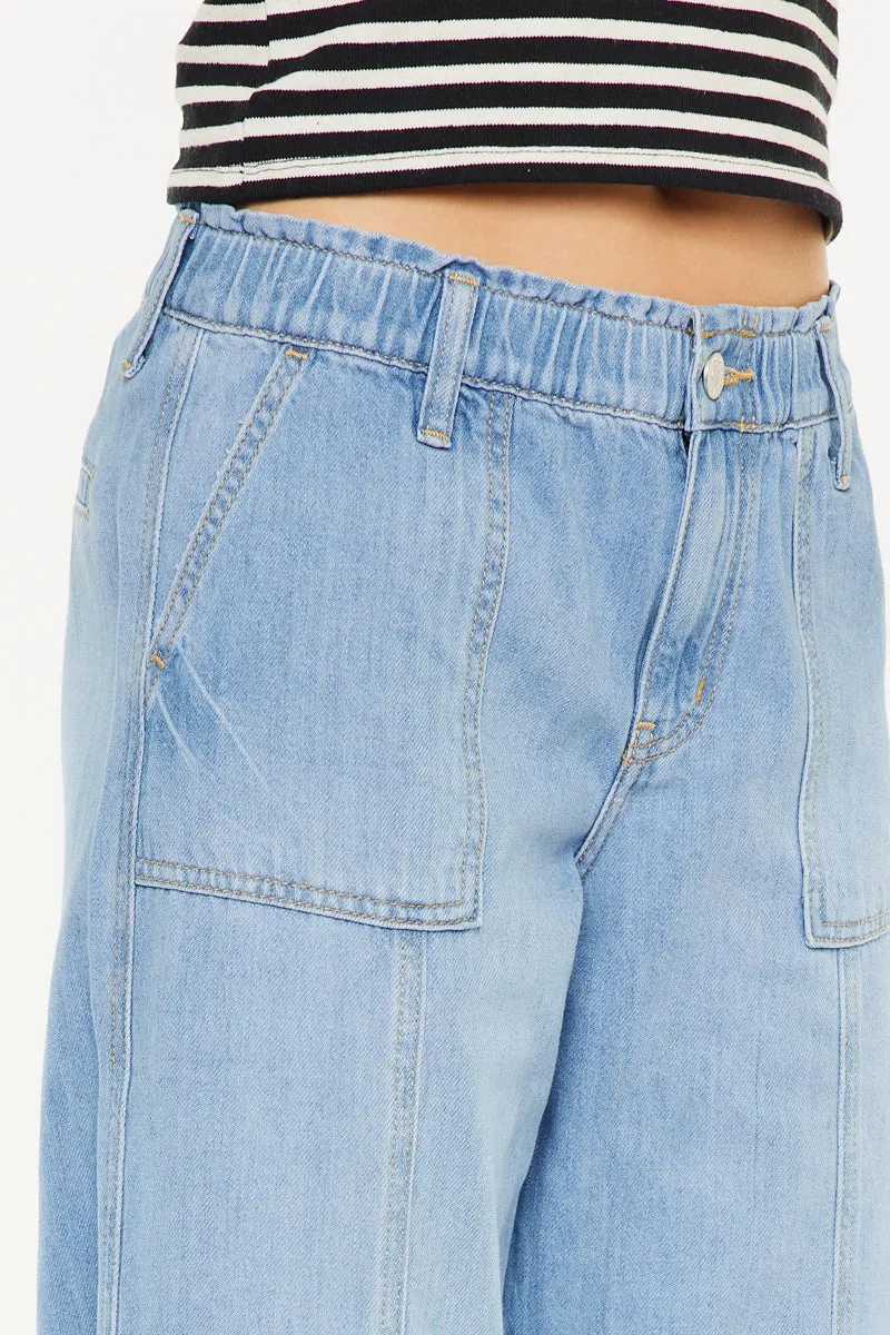 Delilah Mid Rise Wide Leg Jeans