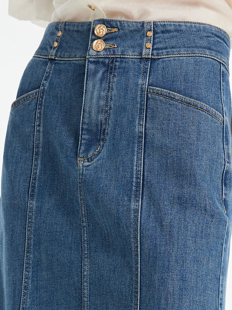 Denim High-Waisted Mermaid Women Skirt