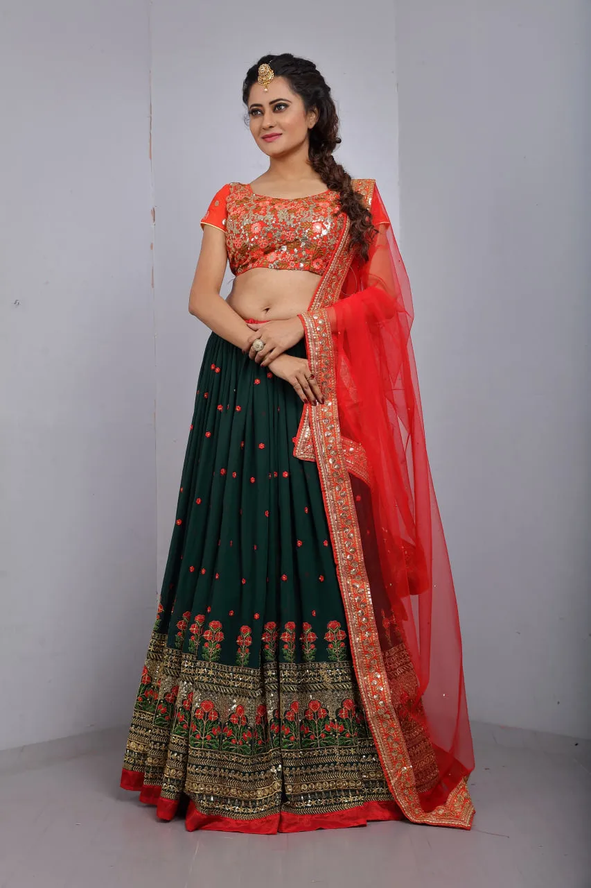 designer-dark-green-georgette-lehenga-choli