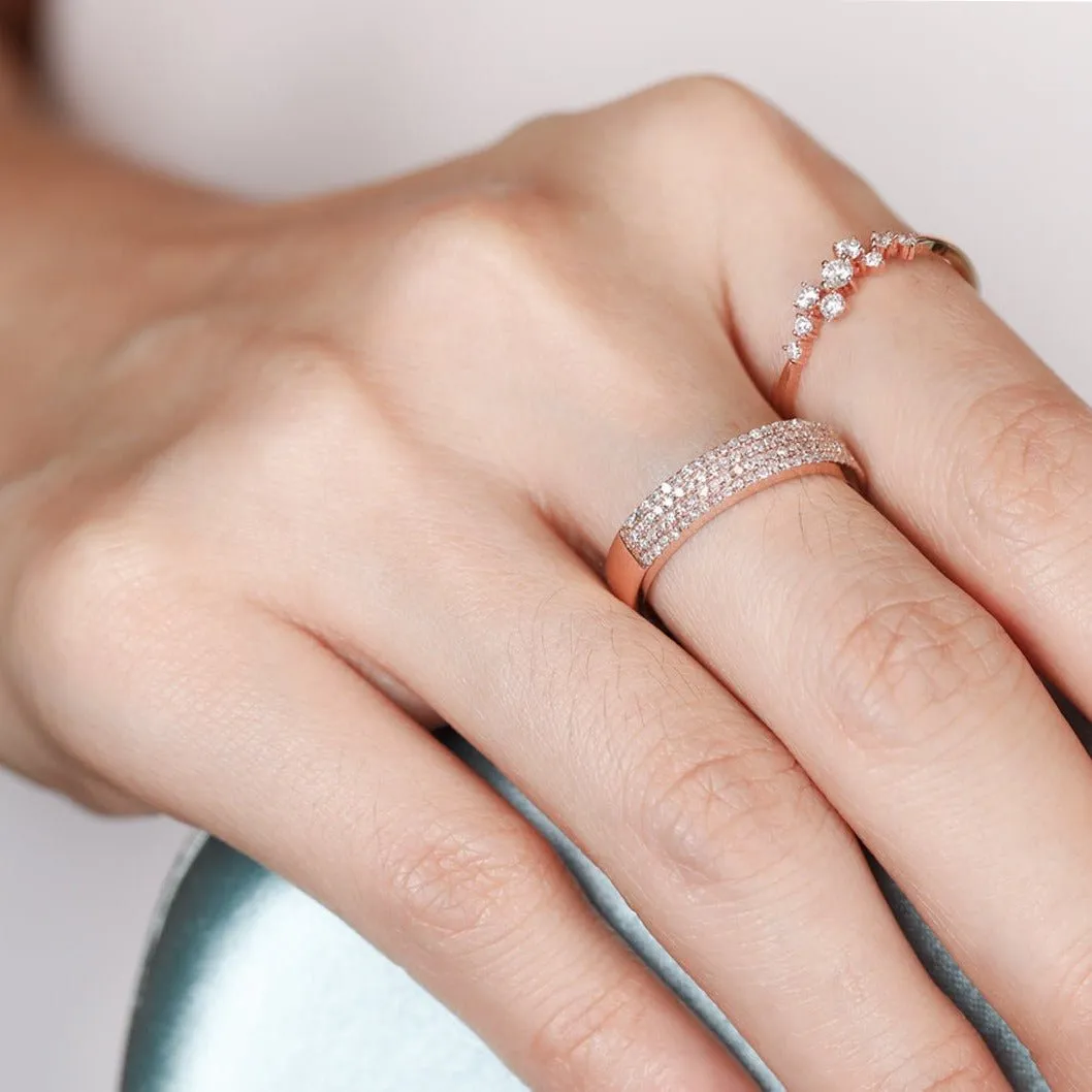 Diamond Cluster Half-Eternity Band