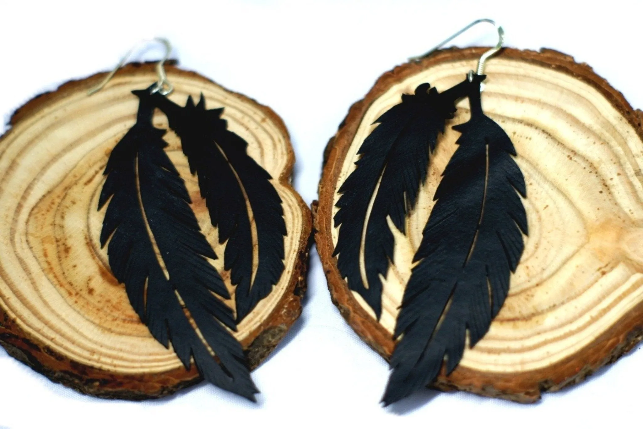 Earrings - Feathery Leaf