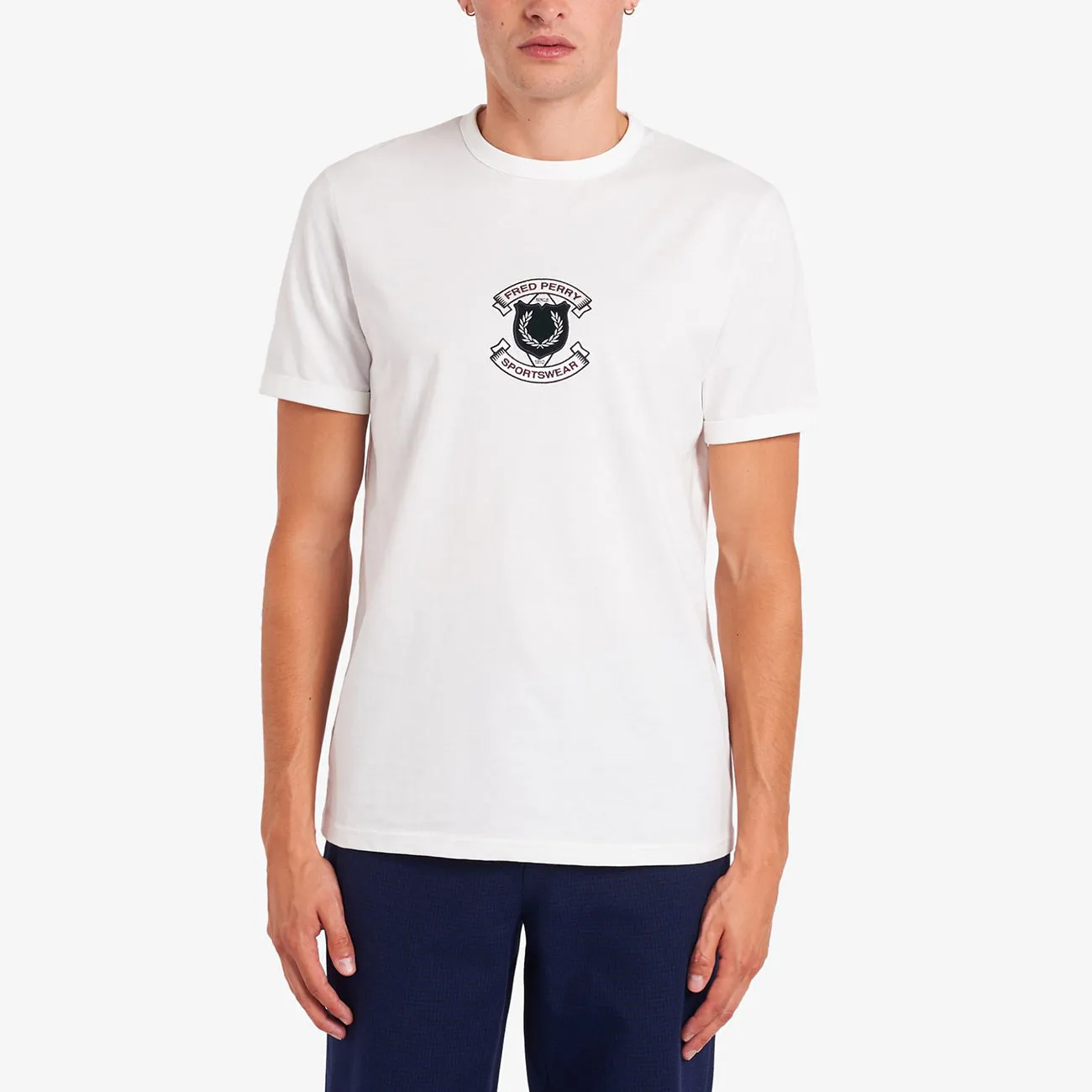 EMBROIDERED SHIELD T-SHIRT SNOW WHITE