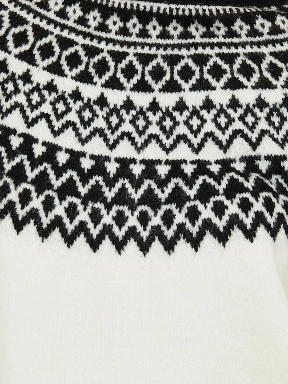 Fair Isle Pattern Long Sleeve Sweater