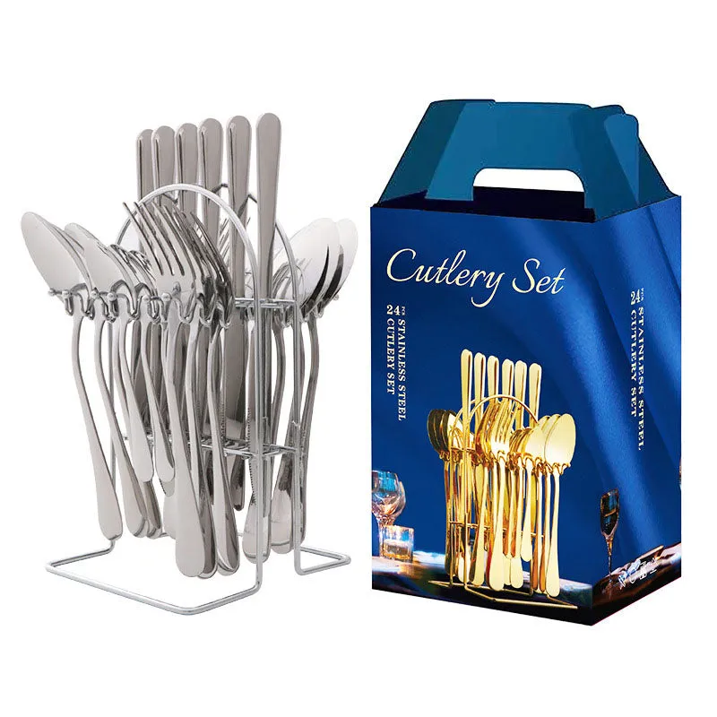 Flatware Set 24 Piece Cutlery With Stand