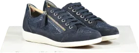 geox Navy Blue Respira Leather/suede Trainers BNIB UK 4 EU 37 👠