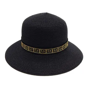 Greek Pattern Band Straw Sun Hat