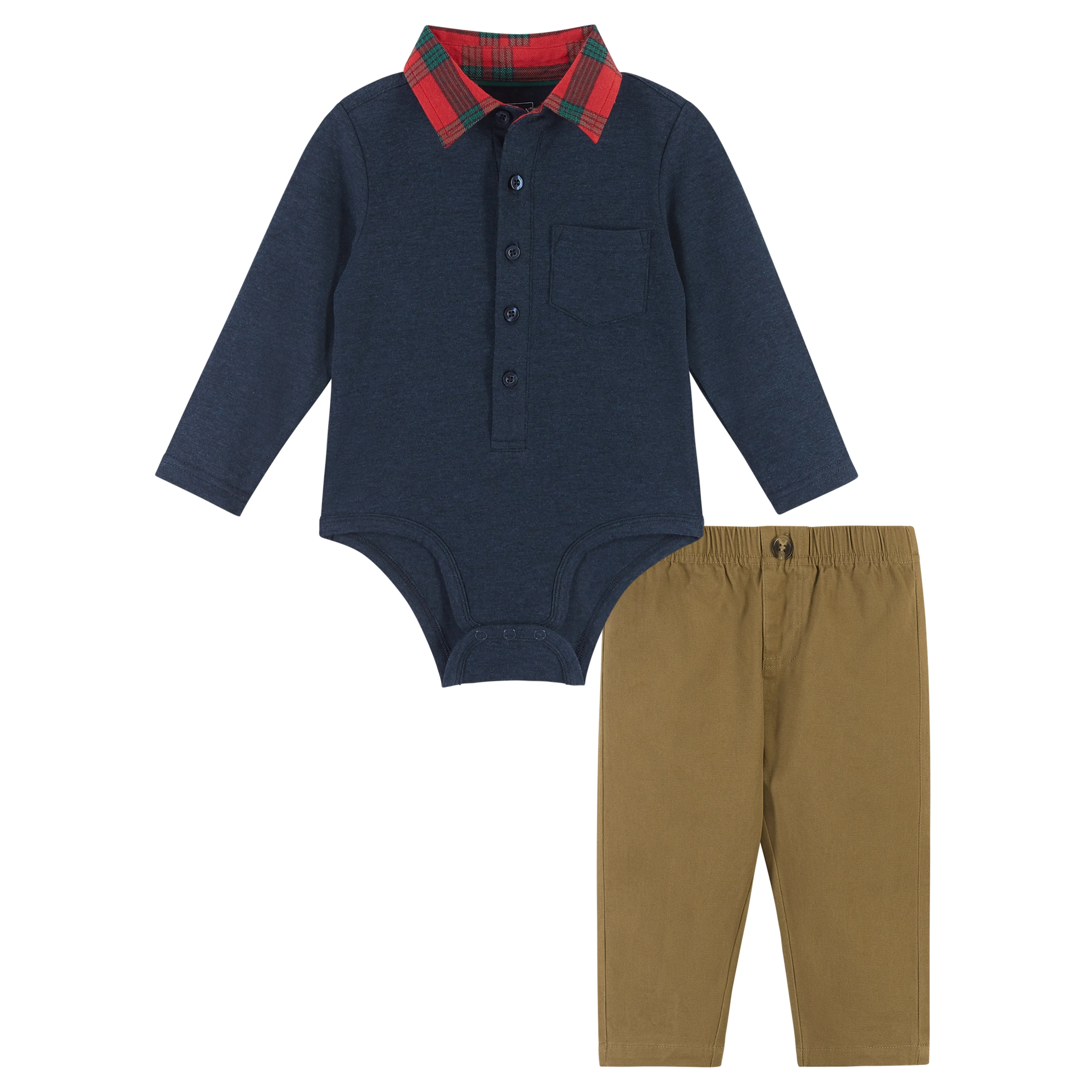 Infant Navy Holiday Shirtzie Set