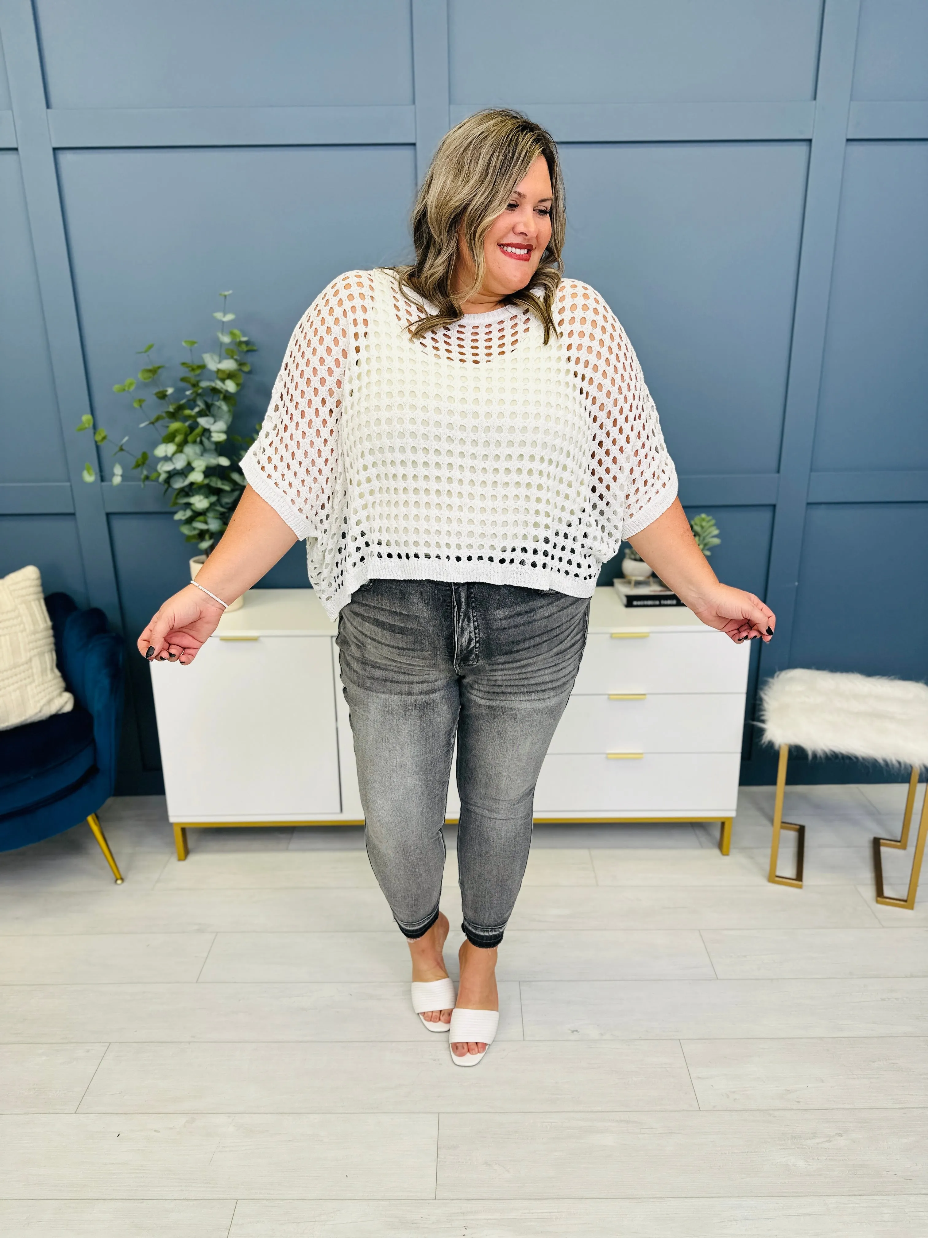 Judy Blue Happy When Skies Are Gray Tummy Control Skinny Jeans in Reg/Curvy