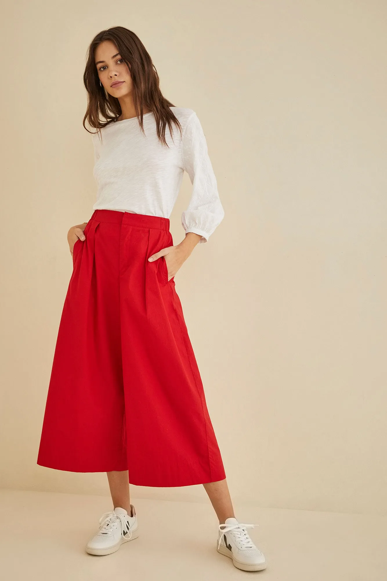 Kowtow Pleat Pants - Scarlet