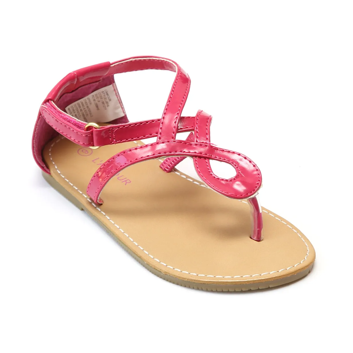 L'Amour Girls J914 Swirl Loop Sandals