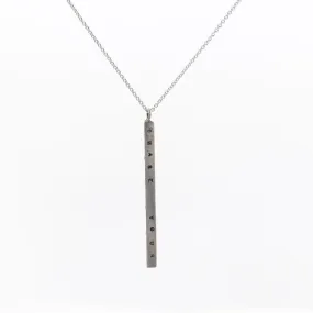 Large Letter Pressed Bar Necklace