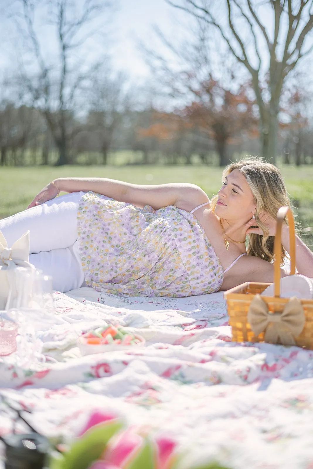 Lavender Floral Babydoll Top