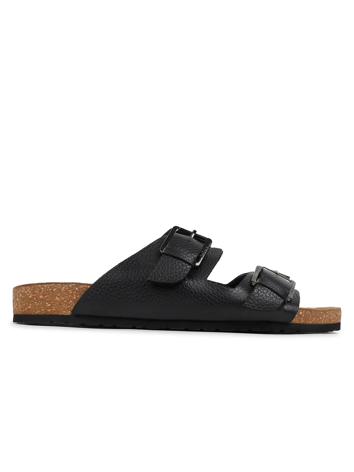 Leather sandal for men (black)