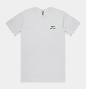 Lngsam Run Club Embroidered Logo T-Shirt in White Heather