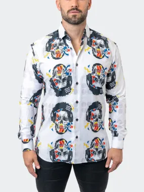 Maceoo Stretch Shirt | Fibonacci StretchSkullPuppet White